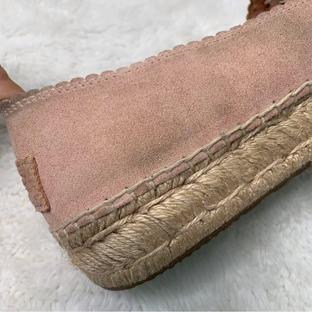 UGG 1100981 Women's Heidi Jasmine Perforated Espadrilles Shoes Flats Pink Size 8